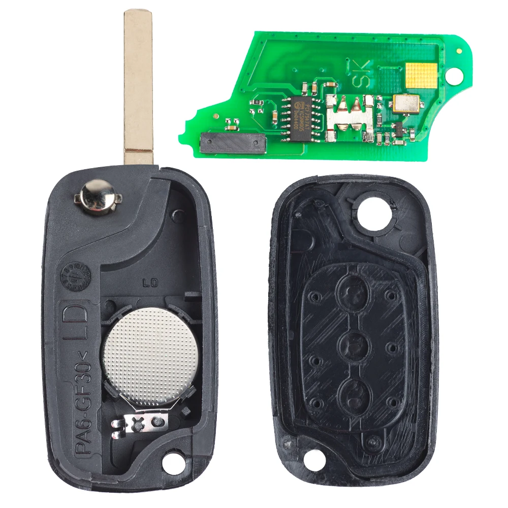 Keyecu флип дистанционный ключ 2 кнопки 433 МГц ID46 PCF7947 чип для Renault Clio 3 Master Kangoo Twingo 2006-2013