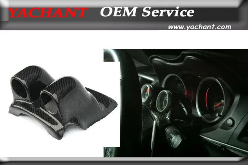 

Car-Styling Carbon Fiber Interior Fit For 08-12 Lancer Evolution X EVO X EVO 10 Steering Wheel Twin Gauge Pod 52mm or 60mm