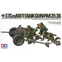 Tamiya 35035 1/35 37 мм антитанковый пистолет Pak35/36 в сборе военные Миниатюрные модели наборы