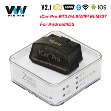 Vgate iCar Pro ELM 327 V2.1 OBD2 Bluetooth 4,0 wifi сканер ELM327 V2.1 ODB2 для Android/IOS OBD 2 OBD2 автомобильный диагностический инструмент