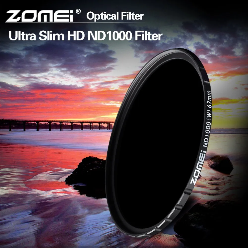 ZOMEI 52 мм ND1000 Тонкий HD MC ND фильтр 10-stop/3 0 нейтральная плотность Серый для объектива