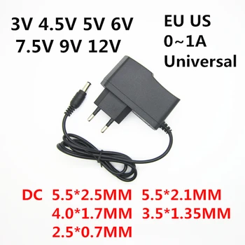AC 110-240V DC 3V 4.5V 5V 6V 7.5V 9V 12V for 0.5A 1A LED light strip Universal adapter 12 V Volt Converter Power Supply Charger 2
