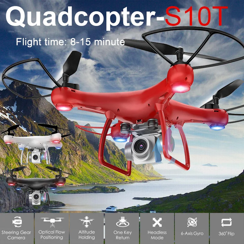 

2.4G 4CH 6-Axis Gyro 720P UAV 2.4G 4CH 6-Axis Gyro 720P Quadcopter 2.4G 4CH 6-Axis Gyro 720P Drone RC Wide Angle Lens S10T