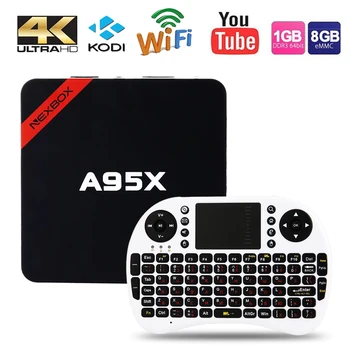 Max 2GB RAM+16GB ROM NEXBOX A95X Smart Android TV Box Android 6.0 Amlogic S905X Quad core 64Bit WiFi 4K HD Media Player PK X96