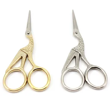 

1pc Gold Beautiful Steel Heron Bird Shaped Cutting Cloth Scissor Supply 11.5cm