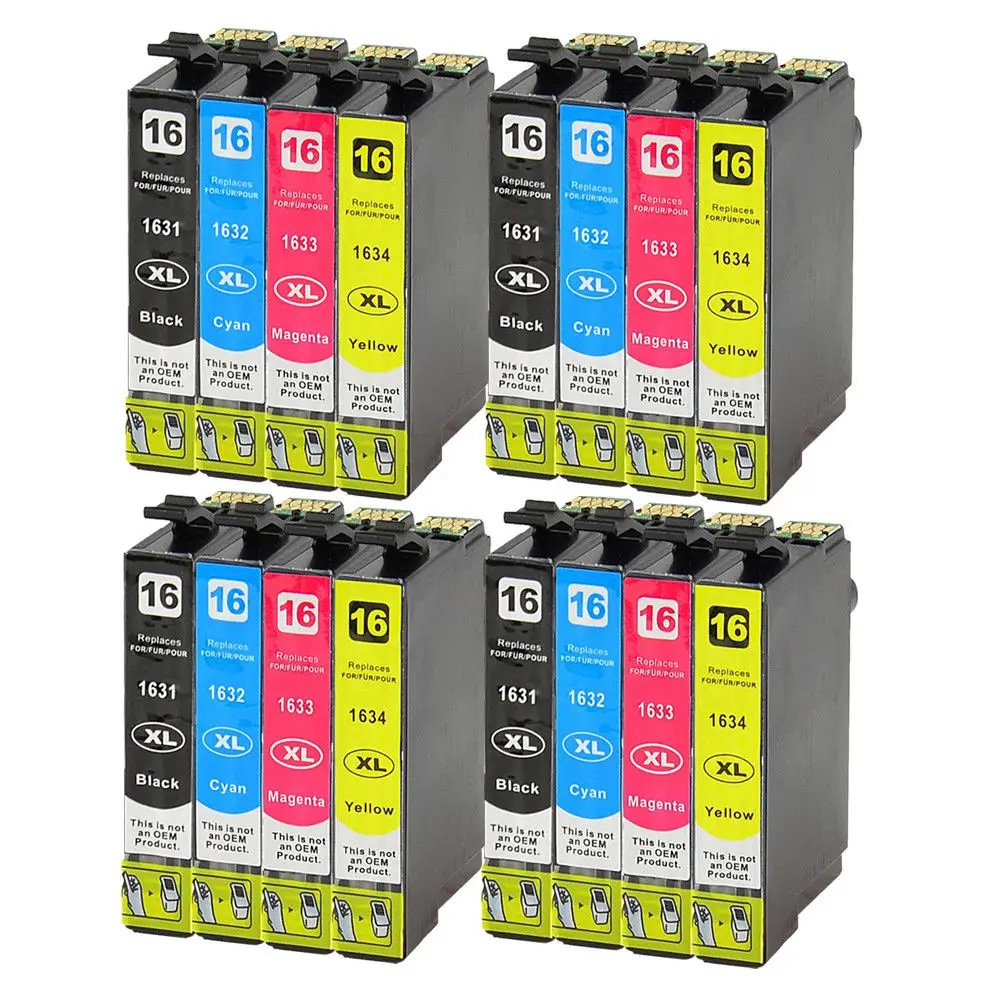

16x 16XL T1631 Ink Cartridges for Workforce WF-2520NF WF-2630WF WF-2750DWF