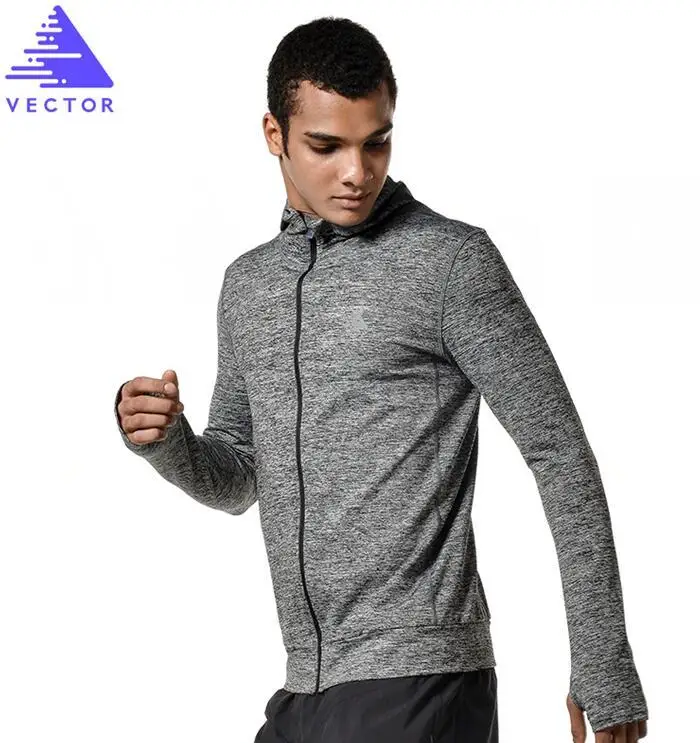 Векторная дышащая Беговая куртка мужская быстросохнущая Беговая Джерси ветрозащитная куртка для спорта на открытом воздухе для пешего туризма для бега XXF30004 - Цвет: Gray Men