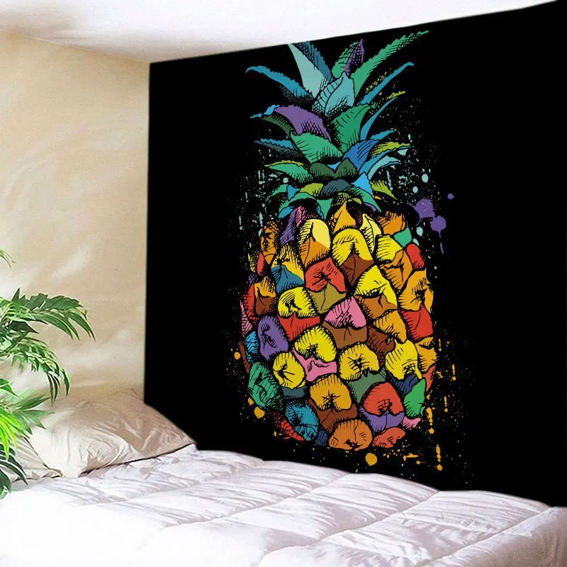 

200cmx150cm Rectangle Mandala Indian Tapestry Pineapple Printed Lotus Flower Wall Hanging Bedspread Table Cloth Beach Mat