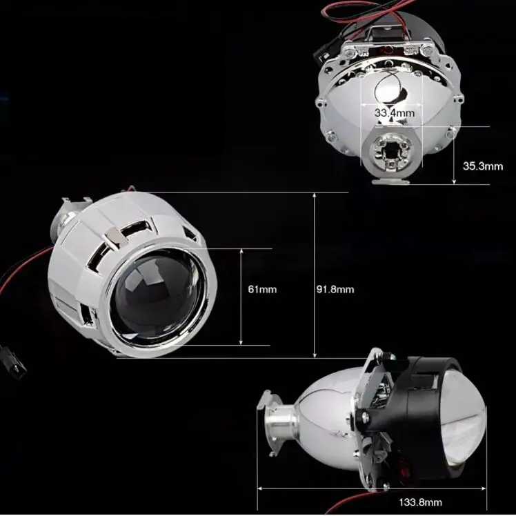 2 шт. 2,5 дюйма Биксеноновые линзы проектора hid xenon комплект лампы ac балласт автомобильный комплект для H1 H4 H7 модель автомобиля Модифицированная