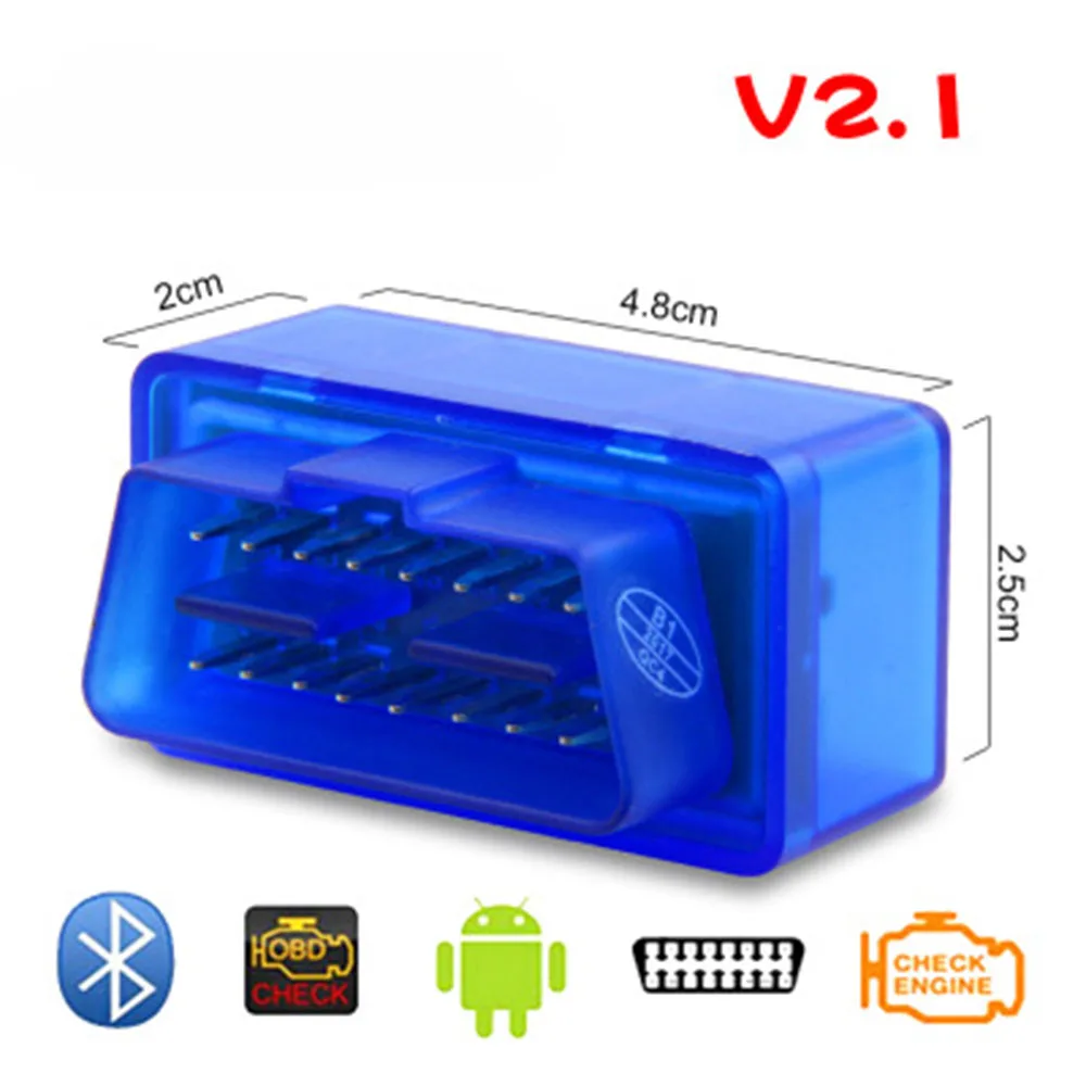 Супер Мини версия ELM327 Bluetooth V2.1 OBD2 Elm 327 Автомобильный диагностический сканер