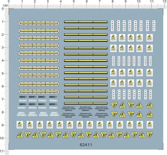

Super Detail Up 1/35 USMC Military Tank Warning Signs Markings Model Kit Decal
