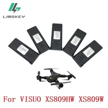 5 шт./компл. 3,7 В 900 мАч для VISUO xs809s XS809W X809HW Quadcopter запасной Запчасти аксессуары Батарея Rechagrable для Дронов + зарядное устройство