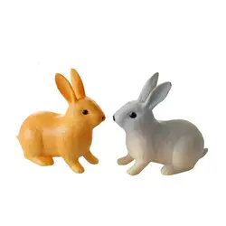 2019 Мини статуэтки в виде кроликов миниатюрная Статуэтка Micro Ландшафтный Террариум Декор Сказочный Сад украшения дома