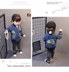 2018 Весна Дети джинсовые кардиган в Корейском стиле детские джинсовые куртки пальто для мальчиков