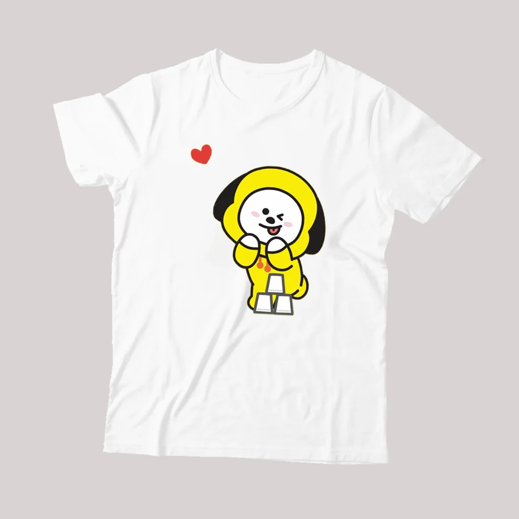 Kawaii футболка в стиле оверсайз 5XL 6XL Свободные О образным вырезом девушку BTS Harajuku