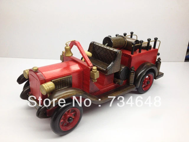 antique wooden fire truck