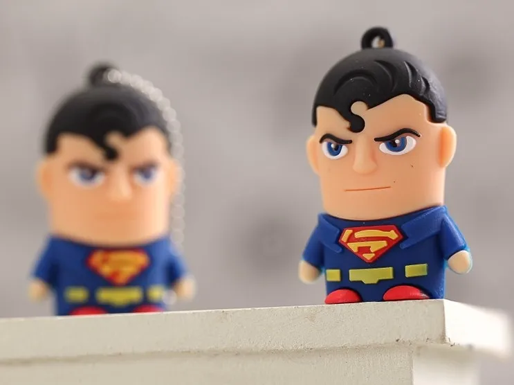 USB 3.0 Pendrive  Cartoon Superman Cute Usb Flash Drive 64GB 32GB 16GB 8GB Full Capacity Pen Drive 32gb Pen Drives Driver Gifts