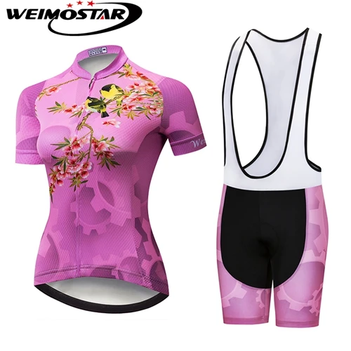 Розовый велосипед Джерси WEIMOSTAR женский Велоспорт Джерси pro team Ropa ciclismo Молодежная велосипедная одежда Maillot ciclismo Велоспорт Набор - Цвет: 10