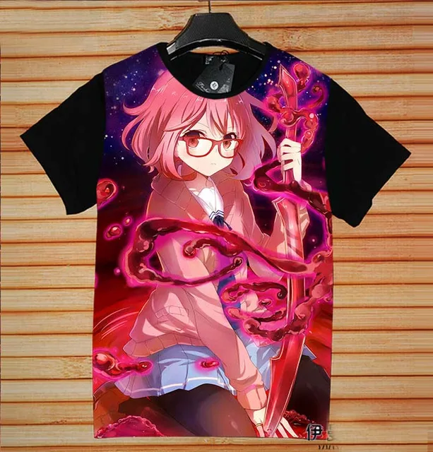 Kyoukai No Kanata Mirai Kuriyama T shirts Cosplay Printed