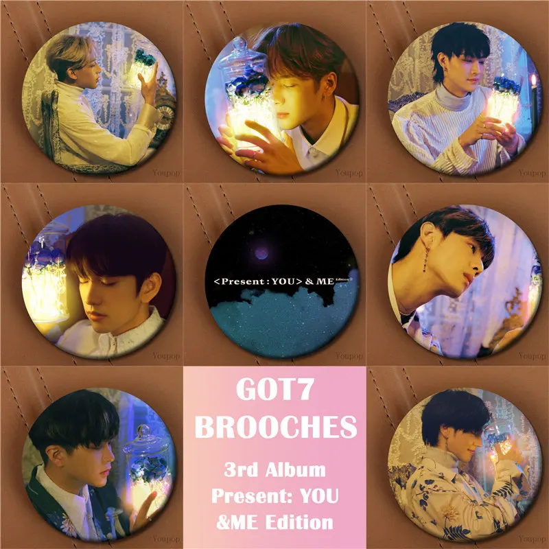 

Youpop KPOP GOT7 3rd Album Present You &Me Edition JACKSON MARK Brooch Pin Badge Accessories For Clothes Hat Backpack Decoration