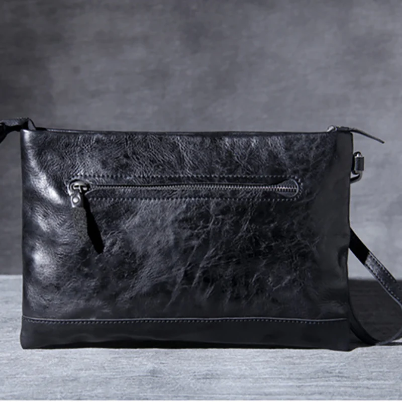 AETOO Simple Retro head cowhide large capacity hand bag leather casual envelope bag