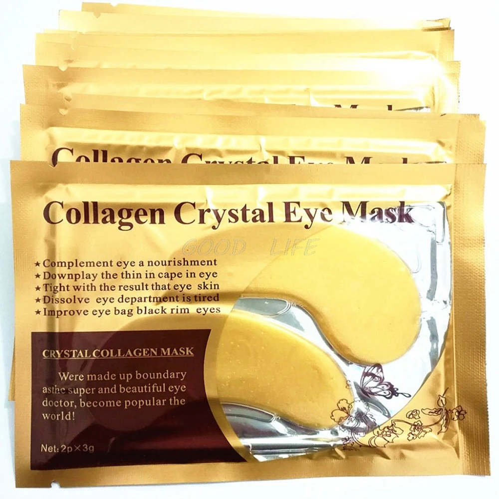 

Free Shipping 1Pair Gold Eye Mask Patches Collagen Anti-Wrinkle Remove Dark Circles Moisturize