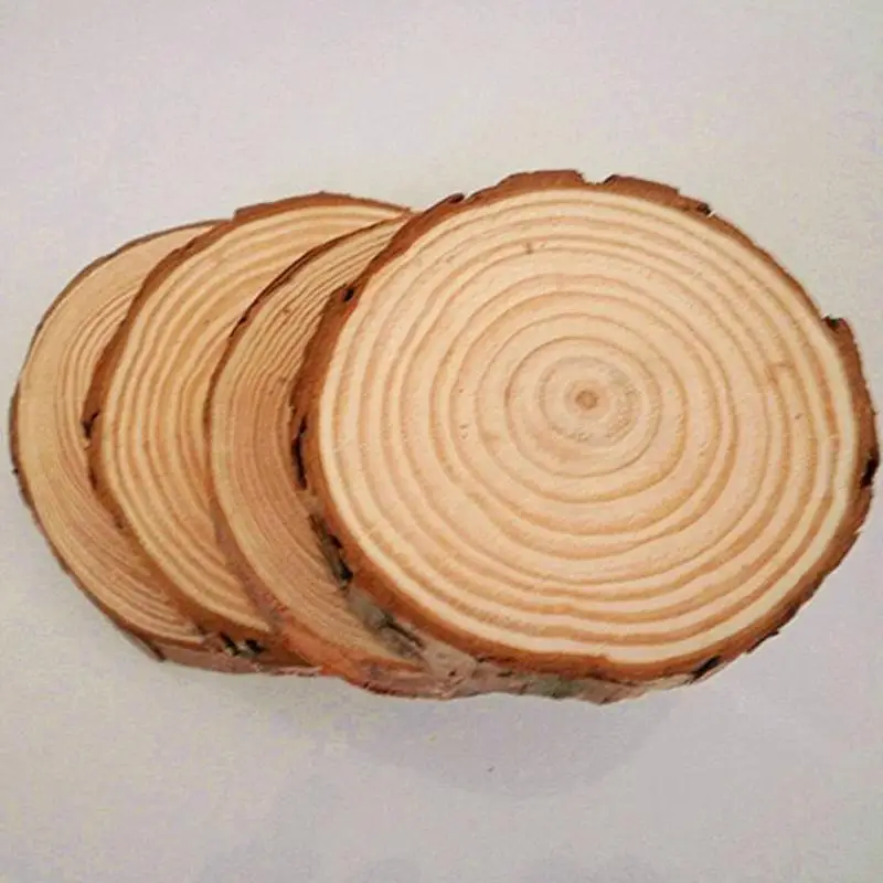 30pcs Plain Wood Wooden Embellishment Blank Heart Wood Slices Discs Natural Wood Color Birch Tree DIY Crafts Easter Decor #13