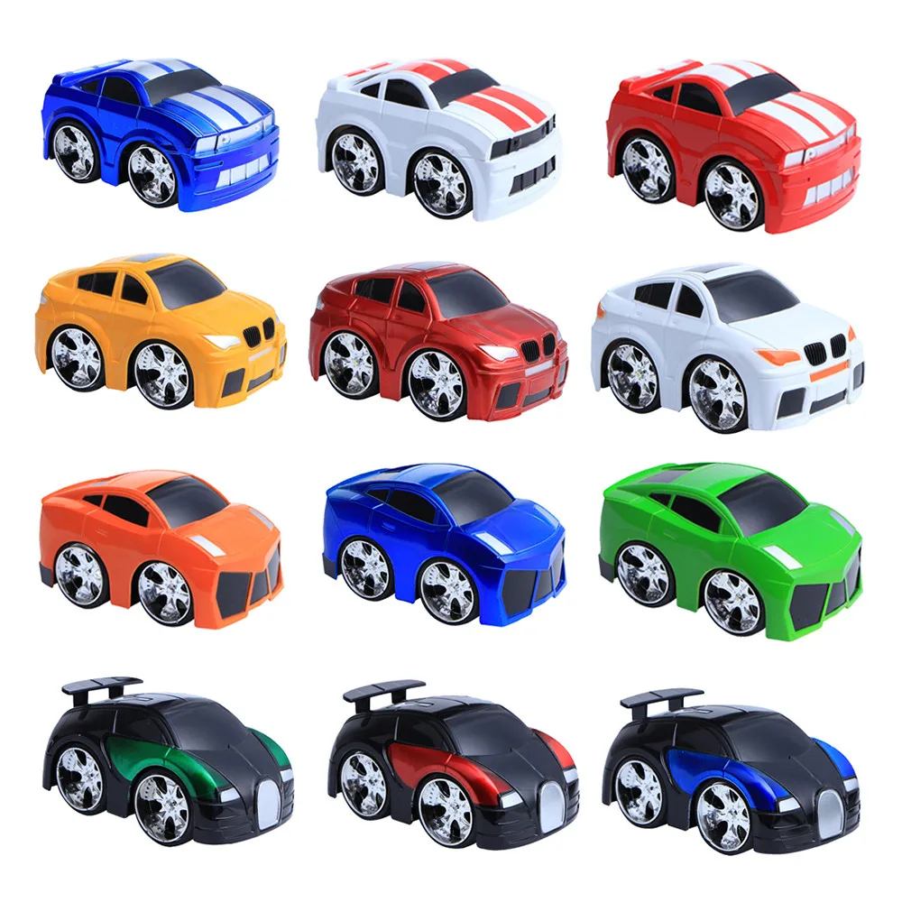 Мини-автомобиль, детская игрушка, Декор, детский автомобиль, 12 шт. в упаковке, мини-пластиковый автомобиль, набор, автомобиль, игрушки для детей, вечерние, MJ1207 - Цвет: A