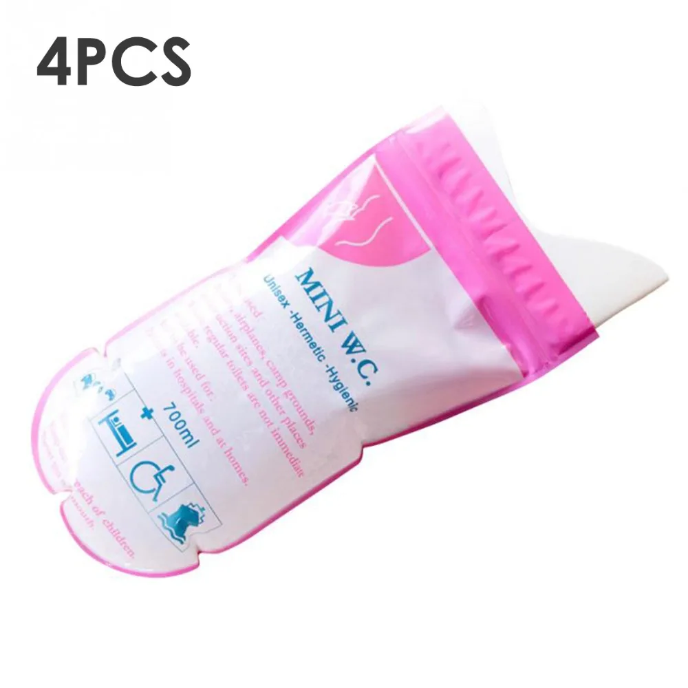

4PCS Disposable Urine Bag with Gel 4 Count Unisex Urinal Bag Emergency Toilet Pee Bags for Children Women Men Travel Traffic Jam