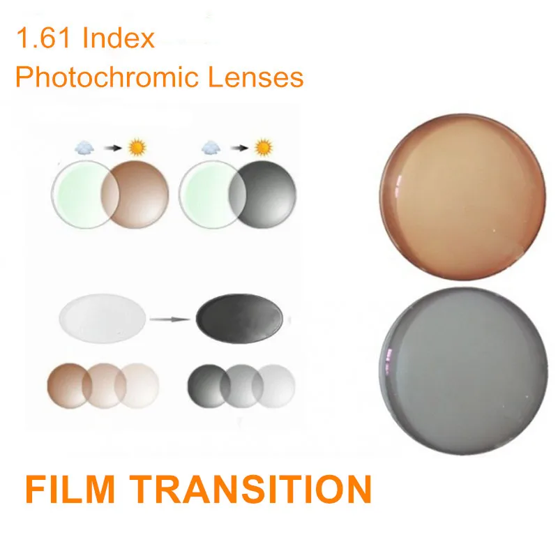 1.61 Index Prescription Photochromic Lenses Transition Glasses Lenses