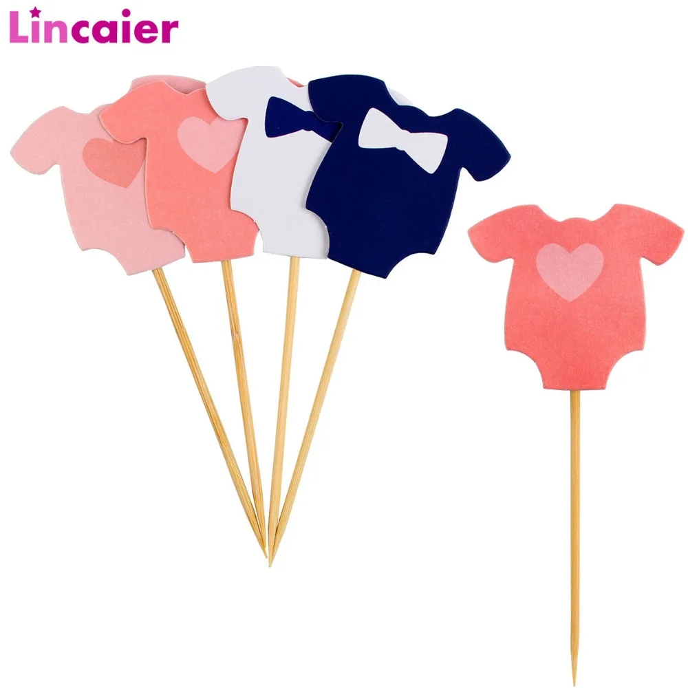 

10pcs Cute Clothing Cupcake Cake Toppers Kids Birthday Party Decorations Baby Shower Boy Girl Supplies Babyshower