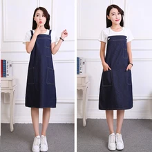 Cheap Korean Women Men cotton Denim Apron Hotel Cafe Baking Restaurant Bar Beautician Chef Kitchen Cooking Apron With Pockets Cheap Korean Women Men cotton Denim Apron Hotel Cafe Baking Restaurant Bar Beautician Chef Kitchen Cooking Apron With Pockets