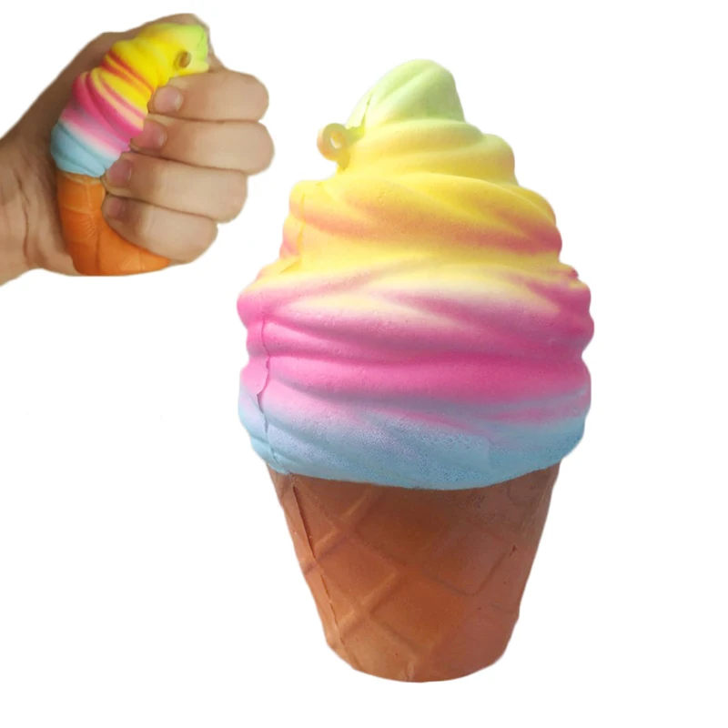 Забавная игрушка мягкое Радужное Мороженое Супер медленное нарастающее при сжатии игрушки силиконовые формы для выпечки антистресс
