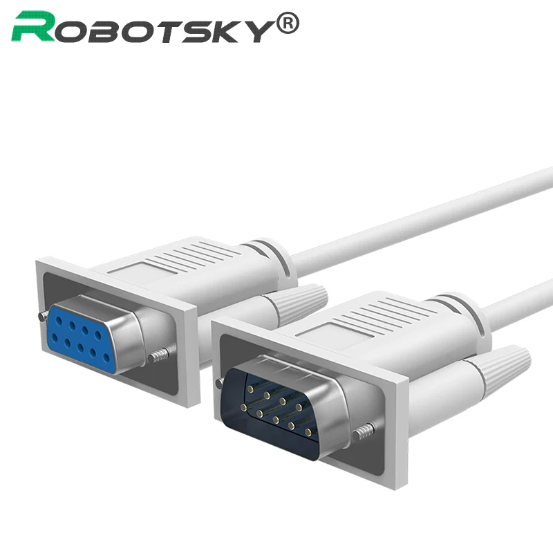 

Robotsky 1.5M 4.5FT 2-3 Cross Connection Serial RS232 9-Pin Male To Female DB9 PC Converter Extension Cable for Scanner Printer