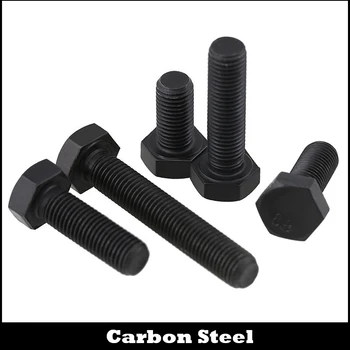 

M12 M12*1*45/50/55 M12x1x45/50/55 8.8 Grade Black Carbon Steel 1mm Pitch Full Fine Thread Bolt External Hex Hexagon Screw