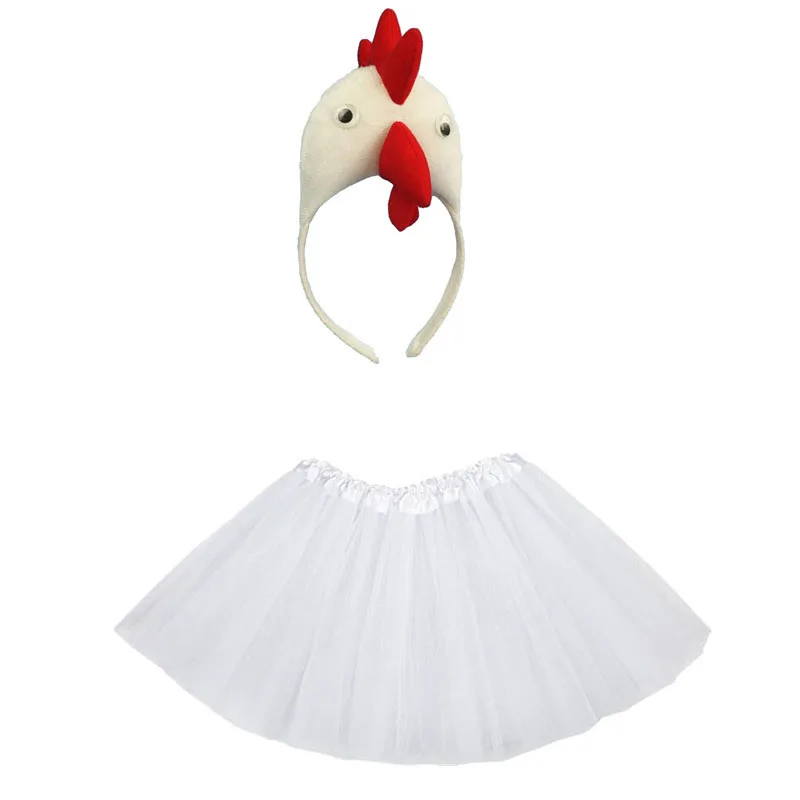 Animal Costume Chick Cosplay Head Wear Headband with Tutu Skirt Kids Children Party Props Halloween Costume Carnival Animal Costume Chick Cosplay Head Wear Headband with Tutu Skirt Kids Children Party Props Halloween Costume Carnival