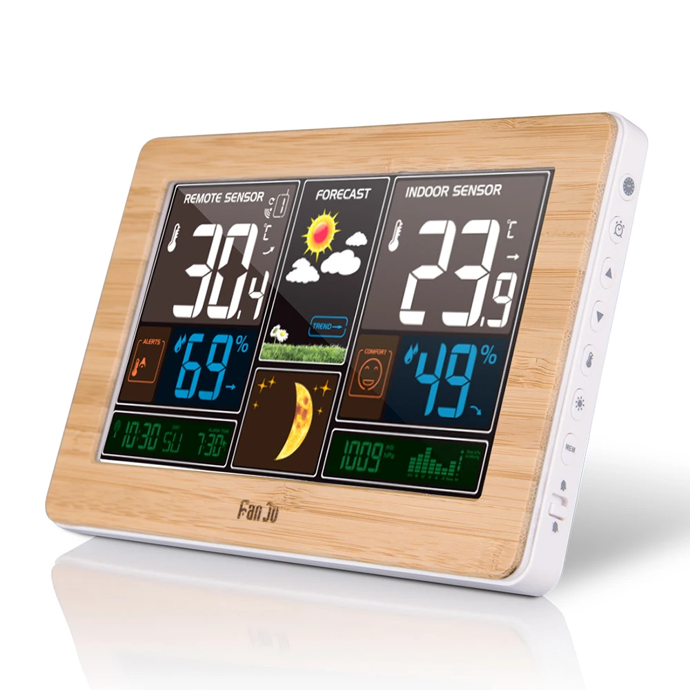 Weather Picture Alarm Clock with Outdoor Sensor Wireless Weather