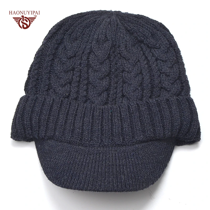 Фирменная новинка зимние Skullies шапочки с козырьком для мужчин и женщин модные hnyp