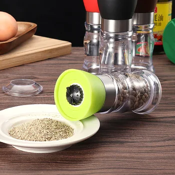 

High Quality Stainless Steel Manual Salt Pepper Spice Mill Grinder With Cover Ceramic Kitchen Tools Pepper Mill Grinding