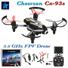 Cheerson CX-93S Drone with Camera 720P HD 5.8GHz FPV Real-Time Transmit RC Helicopter 2.4G 4CH 6-Axis High Speed RTF Quadcopters