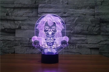 

3D Witch Woman LED Night Light 7 colors changing Sorceress Diviner Decor Touch Lamp Novelty Halloween Lighitng