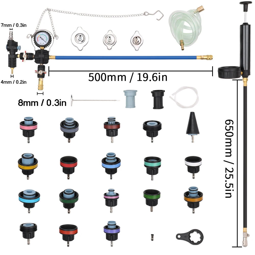28 шт. Универсальный Радиатор Давление тест er вакуумная система охлаждения Тестовые наборы детекторов инструменты для автомобиля инструмент для ремонта автомобиля