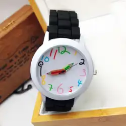 Конфеты цвет Для женщин часы унисекс кварцевые спортивные Стиль часы Для женщин желе наручные часы Relogio Masculino