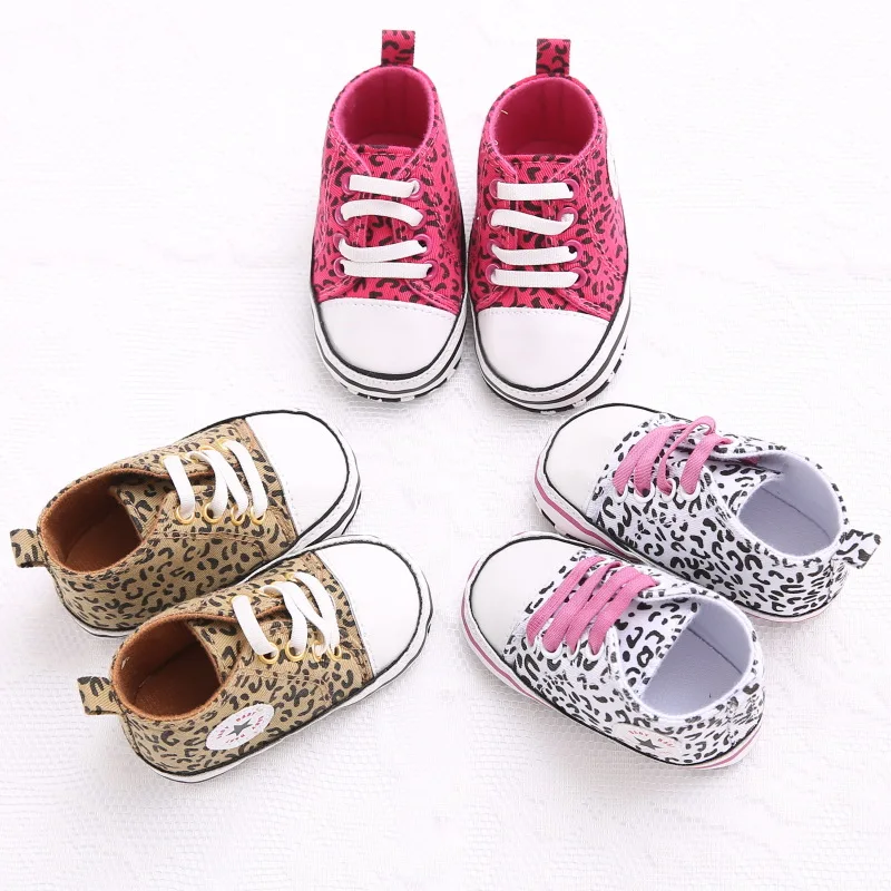 NEW Hot Sale Fashion Leopard Toddler Baby Shoes 2016 Star Printing Kids