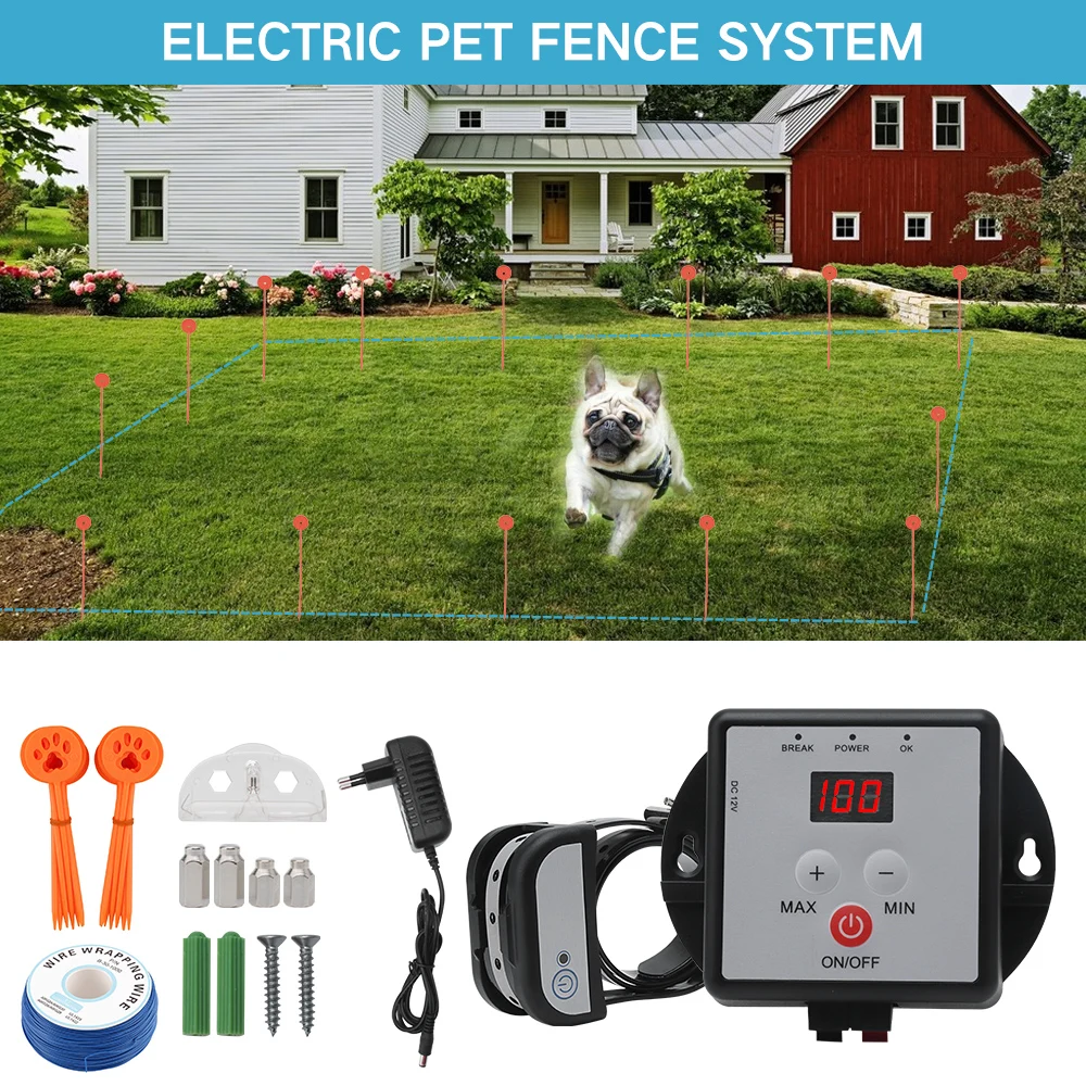 NEW Underground Electric Dog Pet Fence Kit Waterproof Rechargeable