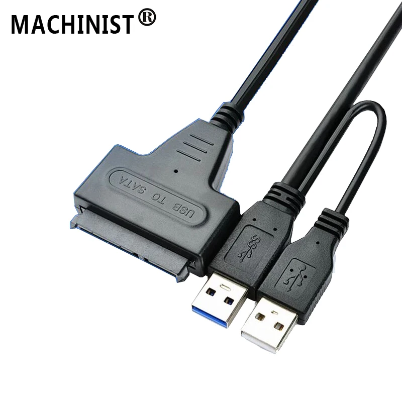 

USB 3.0 to SATA 7+15 22pin Adapter Cables External Power 2.5" 3.5" SSD HDD Hard Disk Drive Converter Serial USB 2.0 Cable