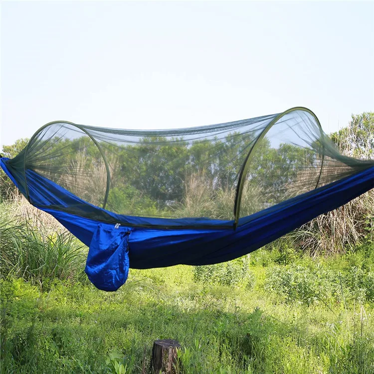 Гамак для кемпинга с москитной сеткой, палатка для путешествий на открытом воздухе с ремнями на дереве, легко установить, переносная складная кровать-качели