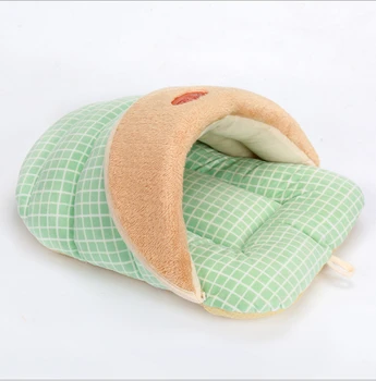 

Pet Cat Sleeping bag Small Dog Soft Nesting Bed Met House Covered