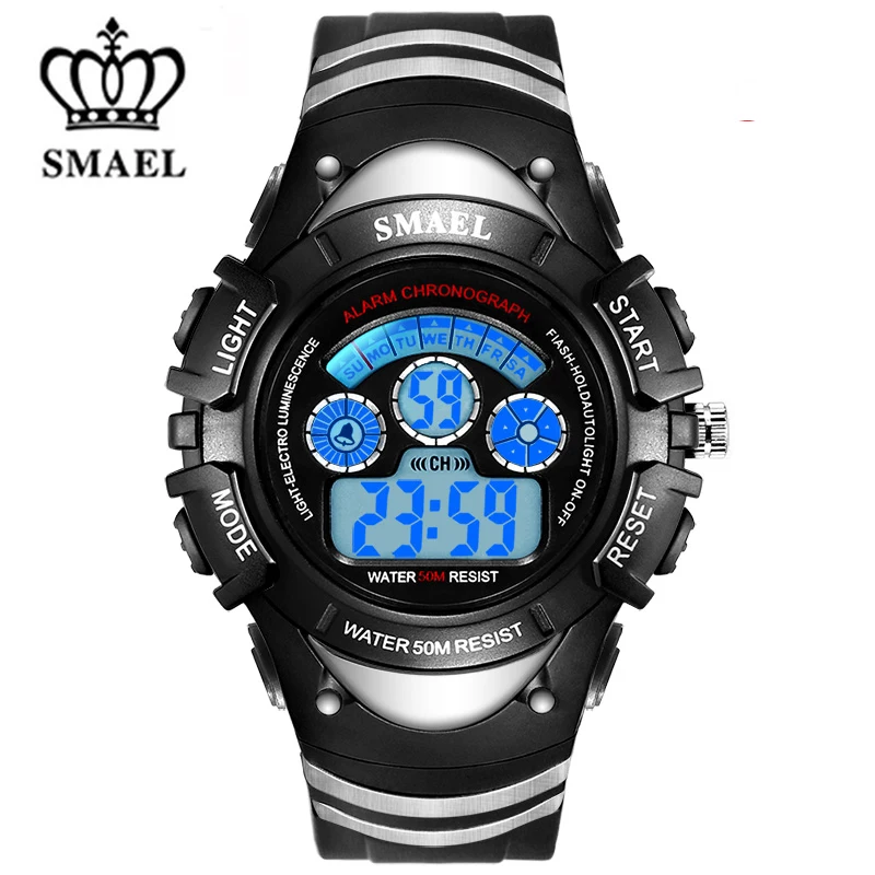 

New LED Watches for Children Fashion LED Display Cool Colors Kids Sport Watches Alarm Date Back Light Relojes Kids Clock WS0616B