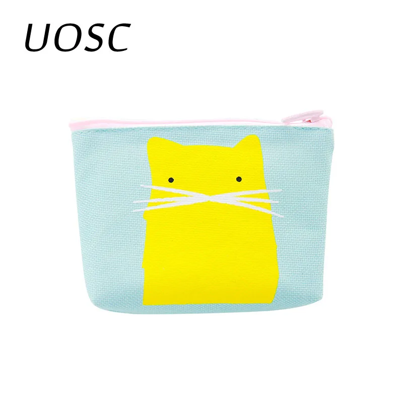 

UOSC Cartoon Style Mini Coin Purse Women's Waterproof Coin Purse Banana Cat Money Wallet Change Pouch Bags For Women 2018